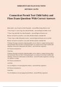 Connecticut Permit Test Child Safety and Fines Exam Questions With Correct Answers