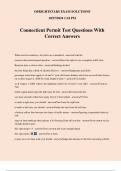 Connecticut Permit Test Questions With Correct Answers