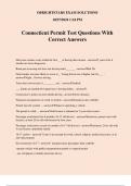 Connecticut Permit Test Questions With Correct Answers