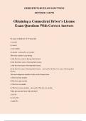 Obtaining a Connecticut Driver's License Exam Questions With Correct Answers