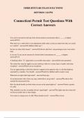 Connecticut Permit Test Questions With Correct Answers
