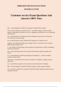 Customer service Exam Questions And Answers 100&percnt; Pass
