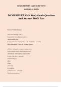 DANB RHS EXAM - Study Guide Questions And Answers 100&percnt; Pass