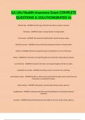 GA Life&sol;Health Insurance Exam COMPLETE QUESTIONS & SOLUTIONS&lpar;RATED A&rpar;