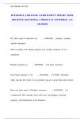 INSURANCE LAW FINAL EXAM LATEST UPDATE WITH MULTIPLE QUESTIONS&comma; CORRECTLY ANSWERED -A&plus; GRADED-&period;