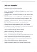 Science Olympiad exam with correct answers 2024