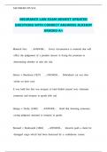 INSURANCE LAW EXAM NEWEST UPDATED QUESTIONS WITH CORRECT ANSWERS ALREADY GRADED A&plus;&period;