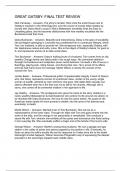 GREAT GATSBY- FINAL TEST REVIEW