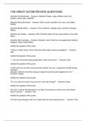 THE GREAT GATSBYREVIEW QUESTIONS