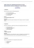 QMA INSULIN ADMINISTRATION EXAM QUESTIONS WITH COMPLETE SOLUTIONS
