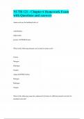 NUTR 121 - Chapter 6 Homework Exam with Questions and Answers