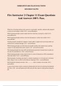 Fire Instructor 2 Chapter 11 Exam Questions And Answers 100&percnt; Pass&period;