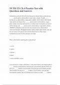 NUTR 121 Ch 4 Practice Test with Questions and Answers