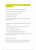 NUTR 121 CH 10 Post Test with Questions and Answers