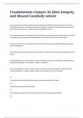 Fundamentals Chapter 31 &lpar;Skin Integrity and Wound Care&rpar;fully solved