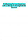 Test Bank for Medical-Surgical Nursing&colon; Focus on Clinical Judgment&comma; 2nd Edition by Linda Honan&vert;978-1975190941&vert; All Chapters 1-55&vert; LATEST