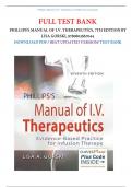 Test Bank Phillips's Manual of I&period;V&period; Therapeutics&comma; 7th Edition by Lisa Gorski&comma; 9780803667044&sol; BEST  STUDY GUIDE