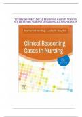 TEST BANKS FOR CLINICAL REASONING CASES IN NURSING 8TH EDITION BY MARIANN M&period; HARDING&semi; ALL CHAPTERS 1-15 &vert; COMPLETE SOLUTION GUIDE &vert; GRADE A&plus;&period;