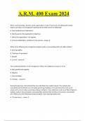 A&period;R&period;M&period; 400 Exam 2024