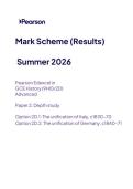 Pearson Edexcel A Level HISTORY Paper 2 option 2D &lpar;9hio-2D&rpar; June 2026 Final Mark scheme