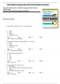 Basic Medical Language with Flash Cards 6th Edition Test Bank by Danielle LaFleur Brooks&comma; Myrna LaFleur Brooks&comma; Dale Levinsky
