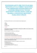 STATEFOOD SAFETY PRE-TEST EXAM 2024- 2025 WITH ACTUAL CORRECT QUESTIONS  AND VERIFIED DETAILED RATIONALES  ANSWERS &vert;FREQUENTLY TESTED  QUESTIONS AND SOLUTIONS &vert;ALREADY  GRADED A&plus;&vert;NEWEST&vert;GUARANTEED  PASS&vert;LATEST UPDATE