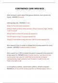  CONTINENCE CARE WEB WOC QUESTIONS AND ANSWERS 2024
