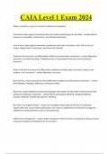CAIA Level 1 Exam 2024