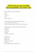CHS Practice Exam &lpar;Certified Histocompatibility Specialist&rpar; 2024
