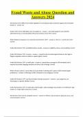 Fraud Waste and Abuse Question and Answers 2024