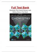 Test Bank - Chemistry: The Central Science, 14th Edition (Brown, 2024), Chapter 1-24 | All Chapters
