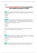 TEXAS DSHS JURISPRUDENCE EXAM QUESTIONS  AND VERIFIED ANSWERS A&plus; GRADE
