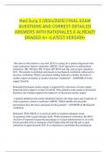 Med Surg 3 &lpar;2024&sol;2025&rpar; FINAL EXAM  QUESTIONS AND CORRECT DETAILED  ANSWERS WITH RATIONALES &vert;&vert; ALREADY  GRADED A&plus; <LATEST VERSION>