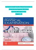  Test Bank For Seidel's Guide to Physical Examination An Interprofessional Approach 10th Edition  by Jane W&period; Ball&comma; Joyce E&period; Dains  Chapter 1 - 26