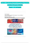 Test Bank - Understanding Anatomy and Physiology&comma; Thompson&comma; 3rd Edition &lpar;Thompson&comma; 2024&sol;25&rpar;&comma;  Chapter 1 - 25 &vert; All Chapters