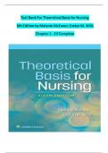 Test Bank For Theoretical Basis for Nursing  6th Edition by Melanie McEwen&semi; Evelyn M&period; Wills Chapter 1 - 23 Complete 