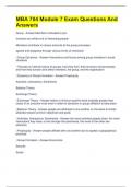  MBA 704 Module 7 Exam Questions And Answers