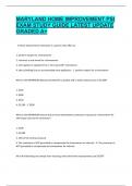 Maryland Home Improvement PSI Exam Study Guide