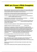 MMG 301 Exam 3 With Complete Solution 