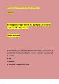 Pathophysiology Exam &num;1 Sample Questions with verified answers 