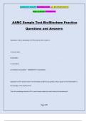 AAMC Sample Test Bio&sol;Biochem Practice Questions and Answers