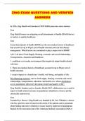 ZING EXAM QUESTIONS AND VERIFIED ANSWERS