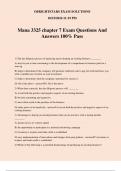 Mana 3325 chapter 7 Exam Questions And Answers 100&percnt; Pass
