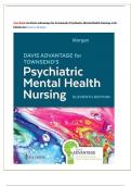 Test Bank for Davis Advantage for Townsend's Psychiatric Mental Health Nursing&comma; 11th Edition by Karyn I&period; Morgan All Chapters included LATEST 2024&vert;2025