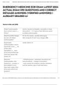 EMERGENCY MEDICINE EOR EXAM LATEST 2024 ACTUAL EXAM 290 QUESTIONS AND CORRECT DETAILED ANSWERS &lpar;VERIFIED ANSWERS&rpar;