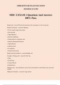 MDC 2 EXAM 1 Questions And Answers 100&percnt; Pass&period;