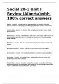 Social 20-1 Unit I Review &lpar;Alberta&rpar;with 100- correct answers&period;