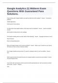 Google Analytics &lpar;1&rpar; Midterm Exam Questions With Guaranteed Pass Solutions&period;