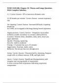 NURS 3320-600&colon; Chapter 19&colon; Thorax and Lungs Questions With Complete Solutions