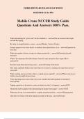 Mobile Crane NCCER Study Guide Questions And Answers 100&percnt; Pass&period;